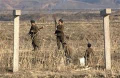 North korean border guards