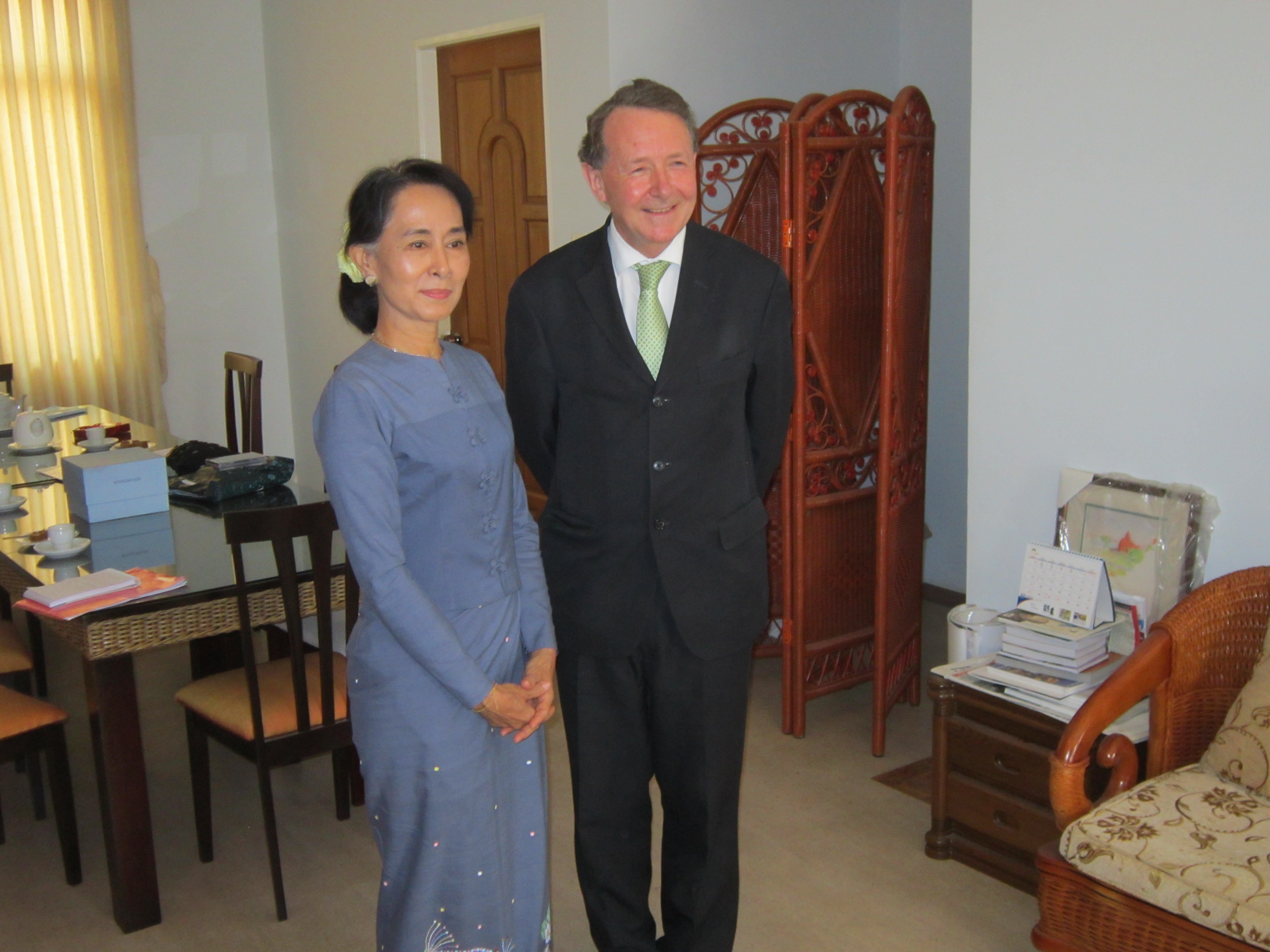 Daw Aung San Suu Kyi at her home in Naypyidaw