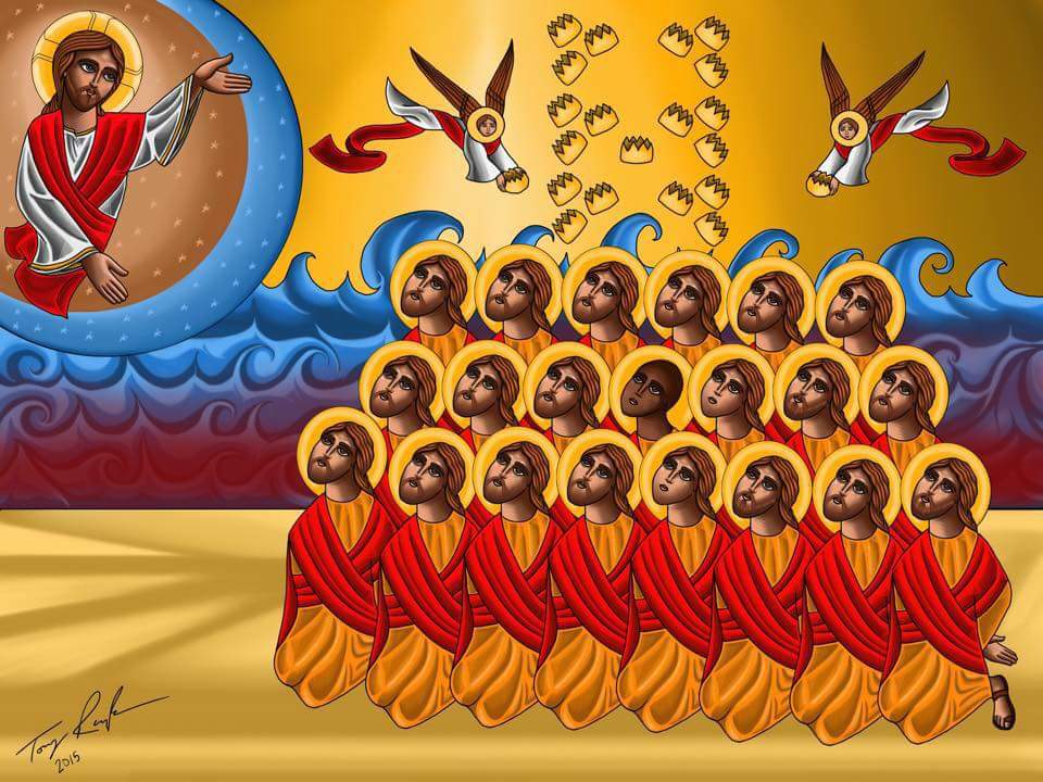 Icon of the 21 Coptic Christians beheaded in Libya in February 2015