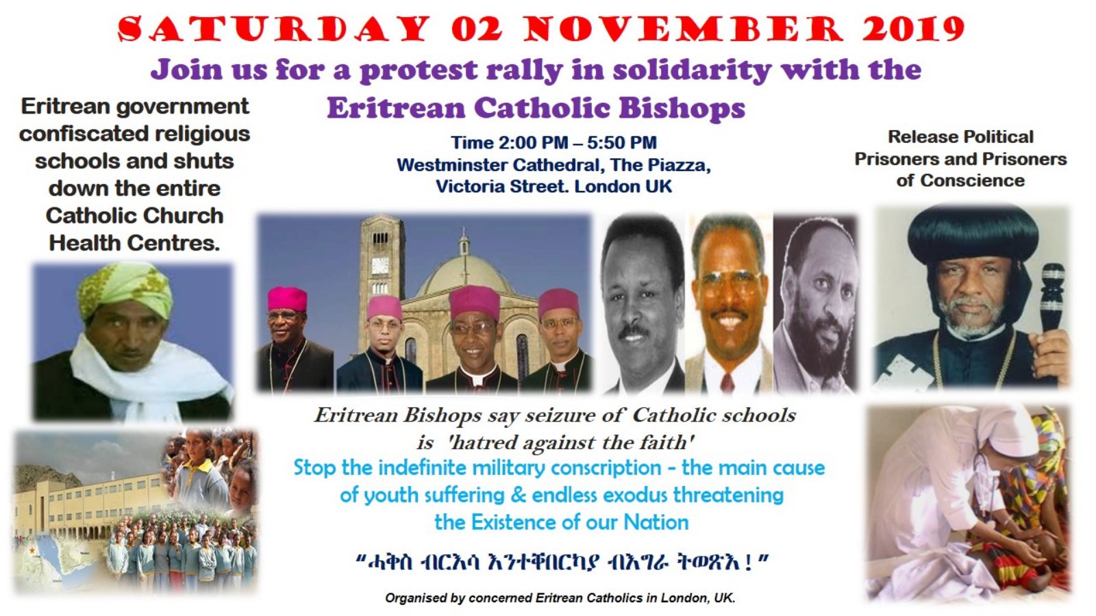 Eritrea poster - London protest rally 2Nov2019